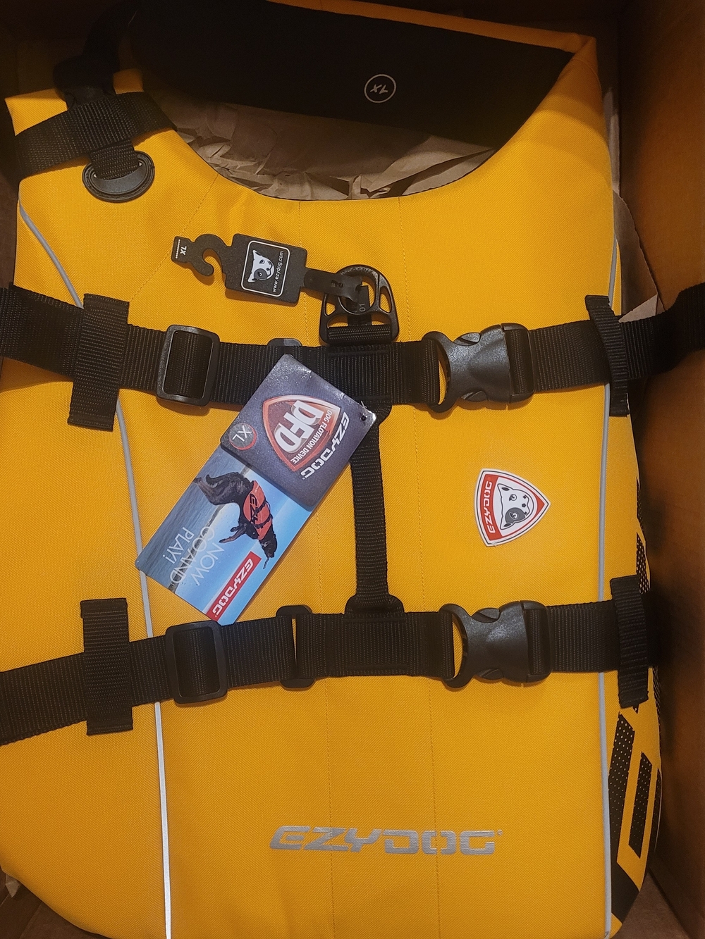 EzyDog DFD Dog Flotation Device Standard Dog Life Vest Jacket Size XL